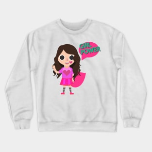 Girl power kids cute cartoon Crewneck Sweatshirt